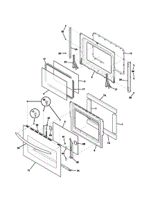 Doors parts for Kenmore Wall Oven 790.49063400 (79049063400, 790 49063400) from AppliancePartsPros.com