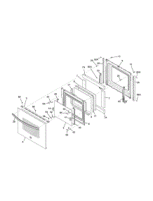 Door parts for Kenmore Wall Oven 790.49502311 (79049502311, 790 49502311) from AppliancePartsPros.com