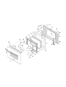 Door parts for Kenmore Wall Oven 790.49519311 (79049519311, 790 49519311) from AppliancePartsPros.com