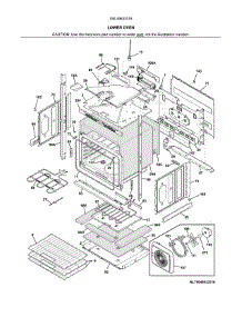 Lower Oven parts for Kenmore Wall Oven 790.49533316 (79049533316, 790 49533316) from AppliancePartsPros.com