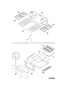 Top / Drawer parts for Kenmore Range 790.60721903 (79060721903, 790 60721903) from AppliancePartsPros.com