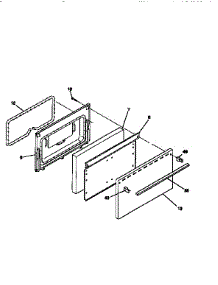 Door parts for Kenmore Range 790.61071790 (79061071790, 790 61071790) from AppliancePartsPros.com
