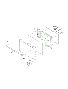 Door parts for Kenmore Range 790.6409030B (7906409030B, 790 6409030B) from AppliancePartsPros.com