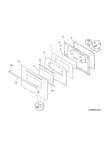 Door parts for Kenmore Range 790.65312212 (79065312212, 790 65312212) from AppliancePartsPros.com
