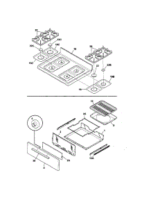 Top / Drawer parts for Kenmore Range 790.70112706 (79070112706, 790 70112706) from AppliancePartsPros.com