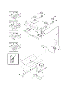 Burner parts for Kenmore Range 790.70119705 (79070119705, 790 70119705) from AppliancePartsPros.com