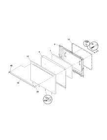 Door parts for Kenmore Range 790.70261402 (79070261402, 790 70261402) from AppliancePartsPros.com