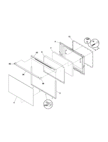 Door parts for Kenmore Range 790.70281404 (79070281404, 790 70281404) from AppliancePartsPros.com