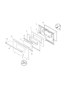 Door parts for Kenmore Range 790.70292404 (79070292404, 790 70292404) from AppliancePartsPros.com