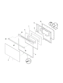 Door parts for Kenmore Range 790.70301703 (79070301703, 790 70301703) from AppliancePartsPros.com
