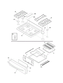 Top / Drawer parts for Kenmore Range 790.70603011 (79070603011, 790 70603011) from AppliancePartsPros.com