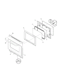 Door parts for Kenmore Range 790.71208701 (79071208701, 790 71208701) from AppliancePartsPros.com