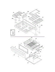 Top / Drwaer parts for Kenmore Range 790.71404701 (79071404701, 790 71404701) from AppliancePartsPros.com