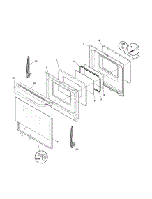 Door parts for Kenmore Range 790.71562700 (79071562700, 790 71562700) from AppliancePartsPros.com