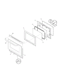 Door parts for Kenmore Range 790.73033310 (79073033310, 790 73033310) from AppliancePartsPros.com