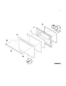 Door parts for Kenmore Range 790.73033311 (79073033311, 790 73033311) from AppliancePartsPros.com