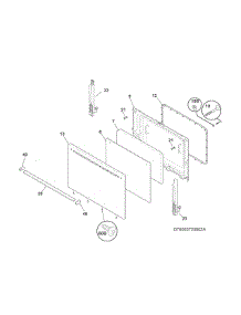 Door parts for Kenmore Range 790.73039313 (79073039313, 790 73039313) from AppliancePartsPros.com