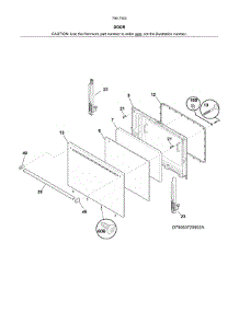 Door parts for Kenmore Range 790.73039315 (79073039315, 790 73039315) from AppliancePartsPros.com
