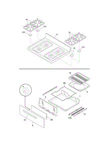 Top / Drawer parts for Kenmore Range 790.73234310 (79073234310, 790 73234310) from AppliancePartsPros.com