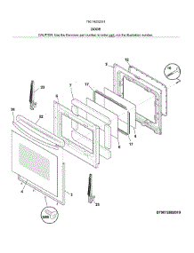 Door parts for Kenmore Range 790.74232316 (79074232316, 790 74232316) from AppliancePartsPros.com