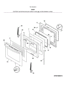 Door parts for Kenmore Gas Range 790.74233316 (79074233316, 790 74233316) from AppliancePartsPros.com