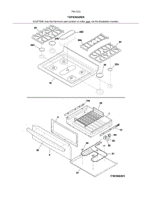 Top / Drawer parts for Kenmore Range 790.74339314 (79074339314, 790 74339314) from AppliancePartsPros.com