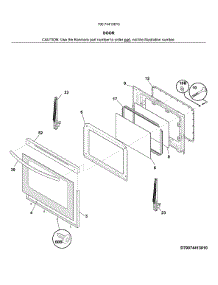 Door parts for Kenmore Range 790.74413810 (79074413810, 790 74413810) from AppliancePartsPros.com