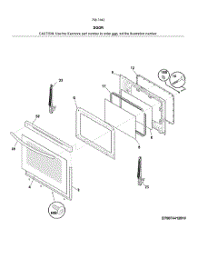 Door parts for Kenmore Range 790.74429810 (79074429810, 790 74429810) from AppliancePartsPros.com