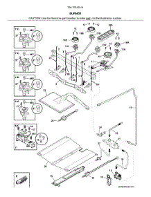 Burner parts for Kenmore Elite Range 79075343314 from AppliancePartsPros.com