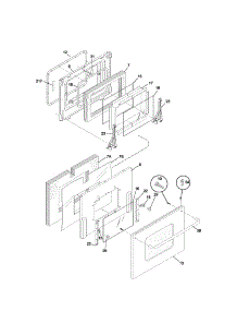 Oven Door parts for Kenmore Range 790.75503202 (79075503202, 790 75503202) from AppliancePartsPros.com