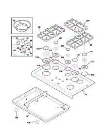 Maintop parts for Kenmore Range 790.75503203 (79075503203, 790 75503203) from AppliancePartsPros.com