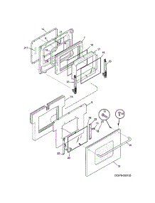 Oven Door parts for Kenmore Range 790.75603702 (79075603702, 790 75603702) from AppliancePartsPros.com