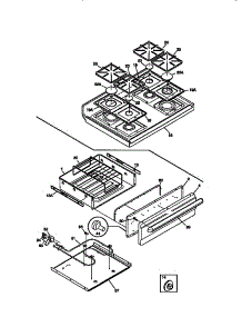 Top / Drawer parts for Kenmore Range 790.75738891 (79075738891, 790 75738891) from AppliancePartsPros.com