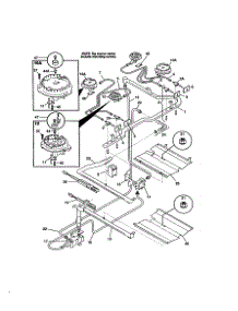 Burner parts for Kenmore Range 790.75742990 (79075742990, 790 75742990) from AppliancePartsPros.com