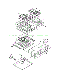 Top / Drawer parts for Kenmore Range 790.75747940 (79075747940, 790 75747940) from AppliancePartsPros.com