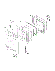 Door parts for Kenmore Range 790.77469801 (79077469801, 790 77469801) from AppliancePartsPros.com