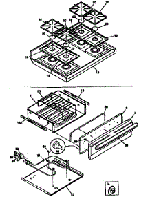 Top / Drawer parts for Kenmore Range 790.77476790 (79077476790, 790 77476790) from AppliancePartsPros.com