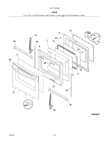 Door parts for Kenmore Range 790.77493800 (79077493800, 790 77493800) from AppliancePartsPros.com
