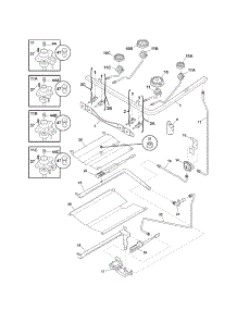 Burner parts for Kenmore Range 790.77499800 (79077499800, 790 77499800) from AppliancePartsPros.com