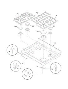 Main Top parts for Kenmore Range 790.78012000 (79078012000, 790 78012000) from AppliancePartsPros.com