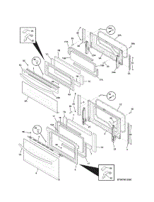 Doors parts for Kenmore Range 790.78012000 (79078012000, 790 78012000) from AppliancePartsPros.com