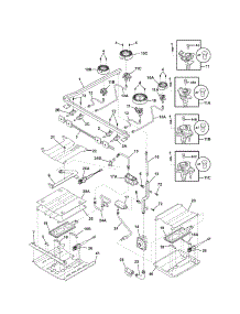 Burner parts for Kenmore Range 790.78012002 (79078012002, 790 78012002) from AppliancePartsPros.com