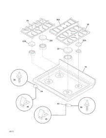 Main Top parts for Kenmore Range 790.78013001 (79078013001, 790 78013001) from AppliancePartsPros.com