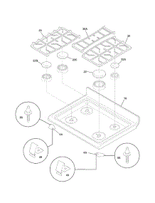 Main Top parts for Kenmore Range 790.78019001 (79078019001, 790 78019001) from AppliancePartsPros.com