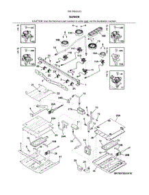 Burner parts for Kenmore Range 790.78043412 (79078043412, 790 78043412) from AppliancePartsPros.com