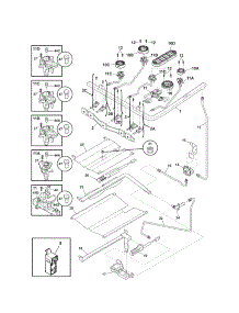Burner parts for Kenmore Range 790.78403011 (79078403011, 790 78403011) from AppliancePartsPros.com