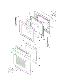 Door parts for Kenmore Range 790.78502012 (79078502012, 790 78502012) from AppliancePartsPros.com