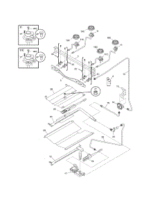 Burner parts for Kenmore Range 790.78530603 (79078530603, 790 78530603) from AppliancePartsPros.com
