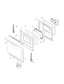 Door parts for Kenmore Range 790.78530604 (79078530604, 790 78530604) from AppliancePartsPros.com