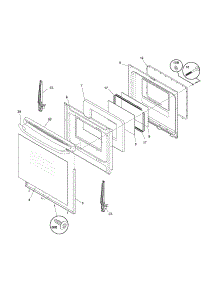 Door parts for Kenmore Range 790.78532700 (79078532700, 790 78532700) from AppliancePartsPros.com